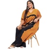 image:imageGypsie Blu Womens Plus Size Printed Caftan Maxi Dress Beach Cover Up Summer Dress VNeck Kimono Sleeve Lounge WearMusted Orange