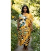 image:imageGypsie Blu Womens Plus Size Printed Caftan Maxi Dress Beach Cover Up Summer Dress VNeck Kimono Sleeve Lounge WearOrange