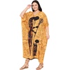 image:imageGypsie Blu Womens Plus Size Printed Caftan Maxi Dress Beach Cover Up Summer Dress VNeck Kimono Sleeve Lounge WearOrange Lady Tribal
