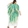 image:imageGypsie Blu Womens Plus Size Printed Caftan Maxi Dress Beach Cover Up Summer Dress VNeck Kimono Sleeve Lounge WearPure White