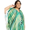 image:imageGypsie Blu Womens Plus Size Printed Caftan Maxi Dress Beach Cover Up Summer Dress VNeck Kimono Sleeve Lounge WearPure White