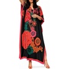 Black Floral Kaftan