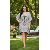 image:imageGypsie Blu Women Plus Size Short Caftan Dress Stylish Polyester Beach Cover Up Tunic Top Dresses for Summer WearBlack and White
