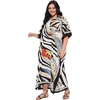 image:imageGypsie Blu Women Plus Size Kaftan Dress Beach Cover Up Maxi Dresses for Women VNeck Kimono Sleeve 1X3XBeige Abstract Print