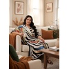image:imageGypsie Blu Women Plus Size Kaftan Dress Beach Cover Up Maxi Dresses for Women VNeck Kimono Sleeve 1X3XBeige Abstract Print