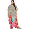 image:imageGypsie Blu Women Plus Size Kaftan Dress Beach Cover Up Maxi Dresses for Women VNeck Kimono Sleeve 1X3XBlack  Brown