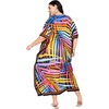 image:imageGypsie Blu Women Plus Size Kaftan Dress Beach Cover Up Maxi Dresses for Women VNeck Kimono Sleeve 1X3XBlack