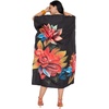 image:imageGypsie Blu Women Plus Size Kaftan Dress Beach Cover Up Maxi Dresses for Women VNeck Kimono Sleeve 1X3XBlack Floral