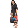 image:imageGypsie Blu Women Plus Size Kaftan Dress Beach Cover Up Maxi Dresses for Women VNeck Kimono Sleeve 1X3XBlack Floral