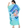 image:imageGypsie Blu Women Plus Size Kaftan Dress Beach Cover Up Maxi Dresses for Women VNeck Kimono Sleeve 1X3XBlue