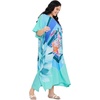 image:imageGypsie Blu Women Plus Size Kaftan Dress Beach Cover Up Maxi Dresses for Women VNeck Kimono Sleeve 1X3XBlue