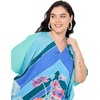 image:imageGypsie Blu Women Plus Size Kaftan Dress Beach Cover Up Maxi Dresses for Women VNeck Kimono Sleeve 1X3XBlue