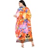 image:imageGypsie Blu Women Plus Size Kaftan Dress Beach Cover Up Maxi Dresses for Women VNeck Kimono Sleeve 1X3XBright Orange