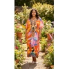 image:imageGypsie Blu Women Plus Size Kaftan Dress Beach Cover Up Maxi Dresses for Women VNeck Kimono Sleeve 1X3XBright Orange