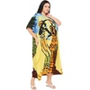 image:imageGypsie Blu Women Plus Size Kaftan Dress Beach Cover Up Maxi Dresses for Women VNeck Kimono Sleeve 1X3XBright Yellow