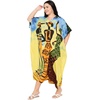 image:imageGypsie Blu Women Plus Size Kaftan Dress Beach Cover Up Maxi Dresses for Women VNeck Kimono Sleeve 1X3XBright Yellow