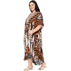 image:imageGypsie Blu Women Plus Size Kaftan Dress Beach Cover Up Maxi Dresses for Women VNeck Kimono Sleeve 1X3XBrown