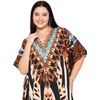 image:imageGypsie Blu Women Plus Size Kaftan Dress Beach Cover Up Maxi Dresses for Women VNeck Kimono Sleeve 1X3XBrown
