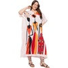 image:imageGypsie Blu Women Plus Size Kaftan Dress Beach Cover Up Maxi Dresses for Women VNeck Kimono Sleeve 1X3XCream