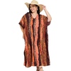 image:imageGypsie Blu Women Plus Size Kaftan Dress Beach Cover Up Maxi Dresses for Women VNeck Kimono Sleeve 1X3XDark Brown
