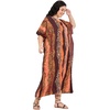 image:imageGypsie Blu Women Plus Size Kaftan Dress Beach Cover Up Maxi Dresses for Women VNeck Kimono Sleeve 1X3XDark Brown