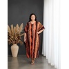 image:imageGypsie Blu Women Plus Size Kaftan Dress Beach Cover Up Maxi Dresses for Women VNeck Kimono Sleeve 1X3XDark Brown