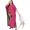 image:imageGypsie Blu Women Plus Size Kaftan Dress Beach Cover Up Maxi Dresses for Women VNeck Kimono Sleeve 1X3XDark Magenta Pink