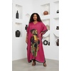 image:imageGypsie Blu Women Plus Size Kaftan Dress Beach Cover Up Maxi Dresses for Women VNeck Kimono Sleeve 1X3XDark Magenta Pink