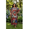 image:imageGypsie Blu Women Plus Size Kaftan Dress Beach Cover Up Maxi Dresses for Women VNeck Kimono Sleeve 1X3XDeep Blue