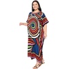 image:imageGypsie Blu Women Plus Size Kaftan Dress Beach Cover Up Maxi Dresses for Women VNeck Kimono Sleeve 1X3XDeep Blue