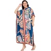 image:imageGypsie Blu Women Plus Size Kaftan Dress Beach Cover Up Maxi Dresses for Women VNeck Kimono Sleeve 1X3XDeep Cobalt Blue