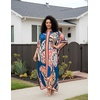 image:imageGypsie Blu Women Plus Size Kaftan Dress Beach Cover Up Maxi Dresses for Women VNeck Kimono Sleeve 1X3XDeep Cobalt Blue