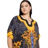 image:imageGypsie Blu Women Plus Size Kaftan Dress Beach Cover Up Maxi Dresses for Women VNeck Kimono Sleeve 1X3XDeep Navy Blue