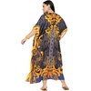 image:imageGypsie Blu Women Plus Size Kaftan Dress Beach Cover Up Maxi Dresses for Women VNeck Kimono Sleeve 1X3XDeep Navy Blue