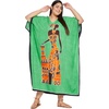 image:imageGypsie Blu Women Plus Size Kaftan Dress Beach Cover Up Maxi Dresses for Women VNeck Kimono Sleeve 1X3XGrass Green