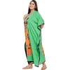 image:imageGypsie Blu Women Plus Size Kaftan Dress Beach Cover Up Maxi Dresses for Women VNeck Kimono Sleeve 1X3XGrass Green
