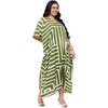 image:imageGypsie Blu Women Plus Size Kaftan Dress Beach Cover Up Maxi Dresses for Women VNeck Kimono Sleeve 1X3XGreen