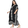 image:imageGypsie Blu Women Plus Size Kaftan Dress Beach Cover Up Maxi Dresses for Women VNeck Kimono Sleeve 1X3XJet Black