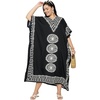 image:imageGypsie Blu Women Plus Size Kaftan Dress Beach Cover Up Maxi Dresses for Women VNeck Kimono Sleeve 1X3XJet Black