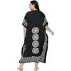 image:imageGypsie Blu Women Plus Size Kaftan Dress Beach Cover Up Maxi Dresses for Women VNeck Kimono Sleeve 1X3XJet Black