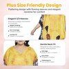 image:imageGypsie Blu Women Plus Size Kaftan Dress Beach Cover Up Maxi Dresses for Women VNeck Kimono Sleeve 1X3XMustard Yellow Tribal