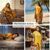 image:imageGypsie Blu Women Plus Size Kaftan Dress Beach Cover Up Maxi Dresses for Women VNeck Kimono Sleeve 1X3XMustard Yellow Tribal