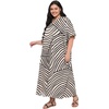 image:imageGypsie Blu Women Plus Size Kaftan Dress Beach Cover Up Maxi Dresses for Women VNeck Kimono Sleeve 1X3XOffwhite  Black