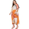image:imageGypsie Blu Women Plus Size Kaftan Dress Beach Cover Up Maxi Dresses for Women VNeck Kimono Sleeve 1X3XOrange  Beige