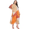 image:imageGypsie Blu Women Plus Size Kaftan Dress Beach Cover Up Maxi Dresses for Women VNeck Kimono Sleeve 1X3XOrange  Beige