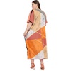 image:imageGypsie Blu Women Plus Size Kaftan Dress Beach Cover Up Maxi Dresses for Women VNeck Kimono Sleeve 1X3XOrange  Beige