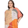 image:imageGypsie Blu Women Plus Size Kaftan Dress Beach Cover Up Maxi Dresses for Women VNeck Kimono Sleeve 1X3XOrange  Beige