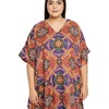 image:imageGypsie Blu Women Plus Size Kaftan Dress Beach Cover Up Maxi Dresses for Women VNeck Kimono Sleeve 1X3XOrange  Purple