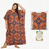 image:imageGypsie Blu Women Plus Size Kaftan Dress Beach Cover Up Maxi Dresses for Women VNeck Kimono Sleeve 1X3XOrange  Purple