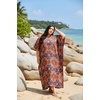 image:imageGypsie Blu Women Plus Size Kaftan Dress Beach Cover Up Maxi Dresses for Women VNeck Kimono Sleeve 1X3XOrange  Purple